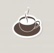 Cup of coffee. Vector illustration for bar or cafe
