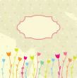Vintage vector frame on floral background