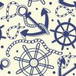 Seamless pattern with  anchors