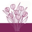 Decorative background with Tulips flowers