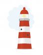 Vector illustration of striped lighthouse