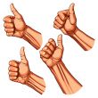 Set of four hands