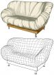 Sofa. 3D construction