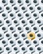 Group of Silver Bolts with Golden one. 3D pattern. Vector Illust