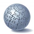 Jigsaw puzzle sphere