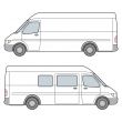 Minibus. Vector Illustration
