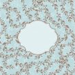 Vintage vector frame on floral background