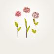 Vintage vector frame on floral background