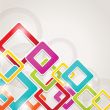 Abstract background with circles and squares