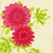 Red and orange chrysanthemums on grunge background