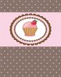 Piece of cake, cupcake vector illustration