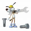 Illustration, Dog worker.