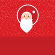 Christmas card with Santa Klaus face