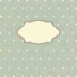 Vintage frame on polka dot background