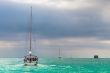 Sailing boat in a azure sea