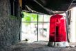 Red emergency rotating alarm