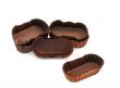 Brown chocolate rectangular baking paper cups