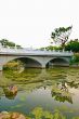 Reflection of chinese stone bridge 