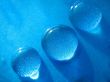 Drops of water in blue