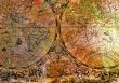 Old map on rusty metal, can be used as a background