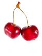 Cherry on white background