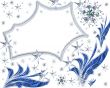 Festive scope from stars with snowflakes on a white background