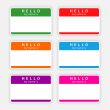 badges "Hello my name is..."