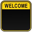 Inscription "Welcome"