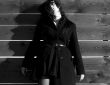 girl in a black coat