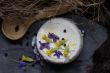 Goat cheese and spring flowers