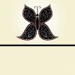 Various vector butterflies on  background