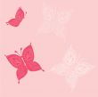 Various vector butterflies on  background