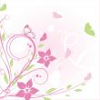 Floral card with butterfly