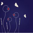 Floral card with butterfly