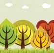 Autumn trees abstract background illustration