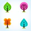 Autumn trees abstract background illustration