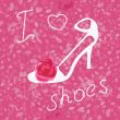 Vector illustration of pump shoe silhouette