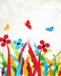 Floral card with butterflies