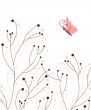 Floral card with butterflies