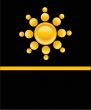 Sun over white - vector illustration