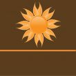 Sun over white - vector illustration