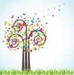 Illustration of beautiful spring background