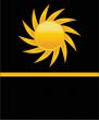 Sun over white - vector illustration