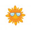 Sun over white - vector illustration