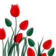 Decorative background with Tulips flowers