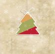 Christmas card with holiday elements.