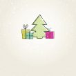 Christmas card with holiday elements.