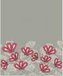 Bright greetings card with flowers and buttons