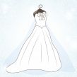 Wedding background with dress