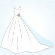 Wedding background with dress